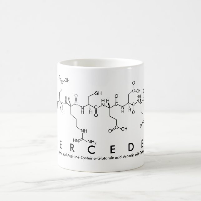 Tasse de nom de peptide de Mercedes (Centre)