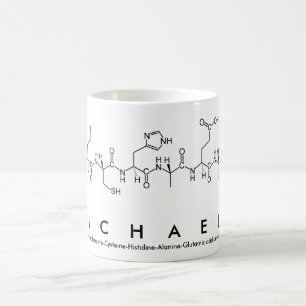 Tasse de nom de peptide de Michaela