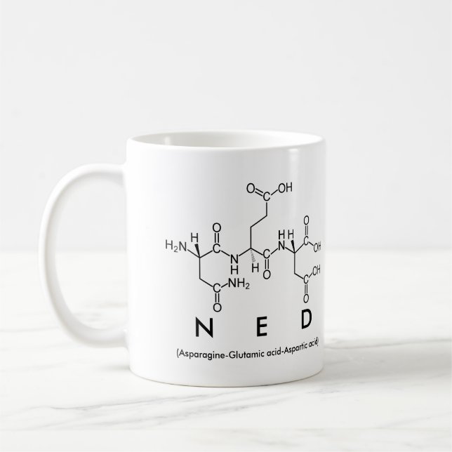 Tasse de nom de peptide de Ned (Gauche)
