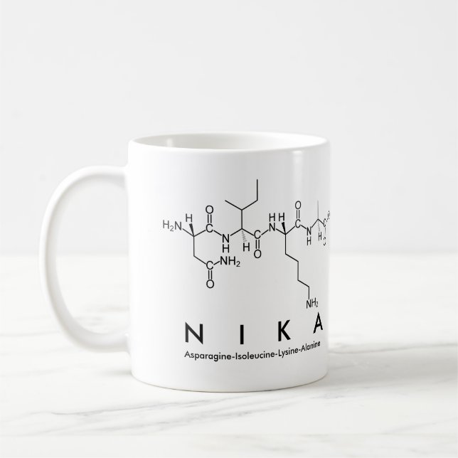 Tasse de nom de peptide de Nika (Gauche)