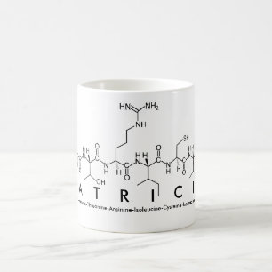 Tasse de nom de peptide de Patricia