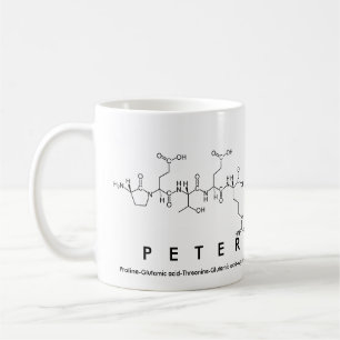 Tasse de nom de peptide de Peter