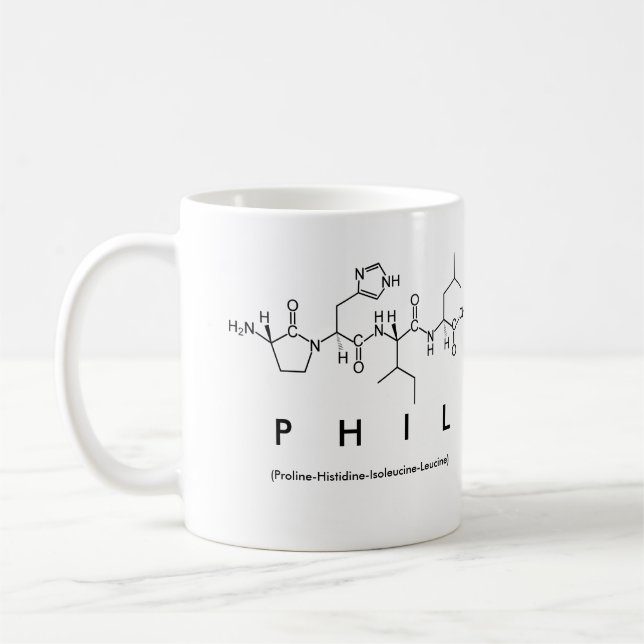 Tasse de nom de peptide de Phil (Gauche)