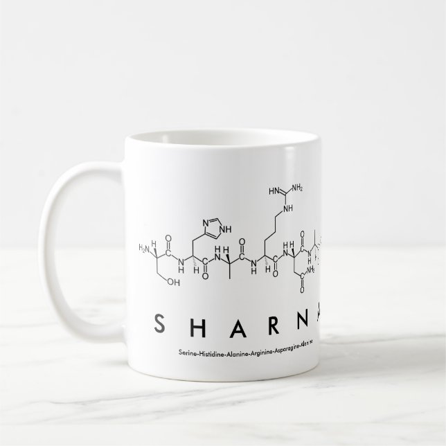 Tasse de nom de peptide de Sharna (Gauche)