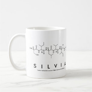 Tasse de nom de peptide de Silvia
