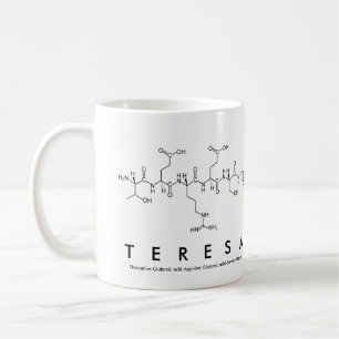 Tasse de nom de peptide de Teresa