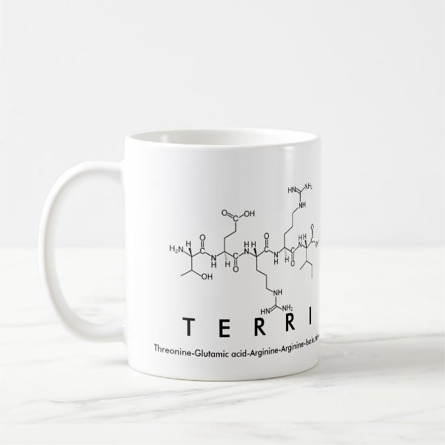 Tasse de nom de peptide de Terri (Gauche)