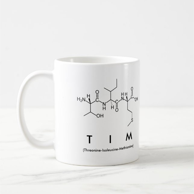 Tasse de nom de peptide de Tim (Gauche)
