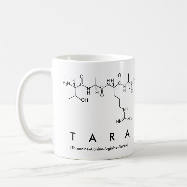 Tasse de nom de peptide Tara (Gauche)