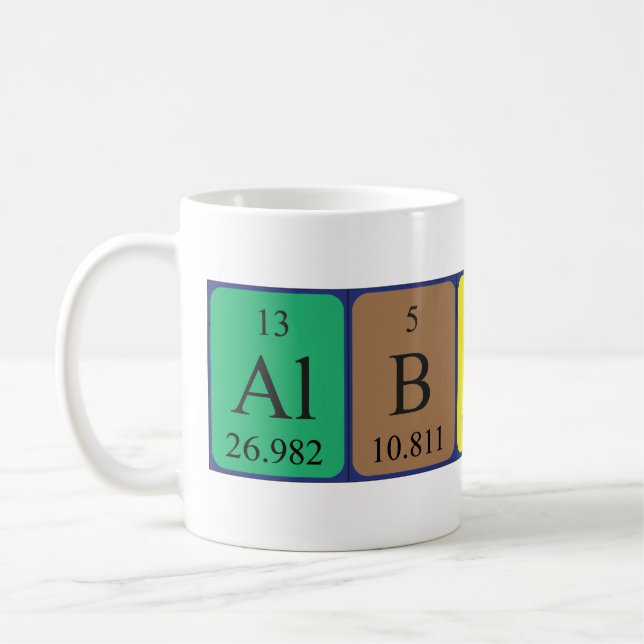 Tasse de nom de table périodique d'Albion (Gauche)