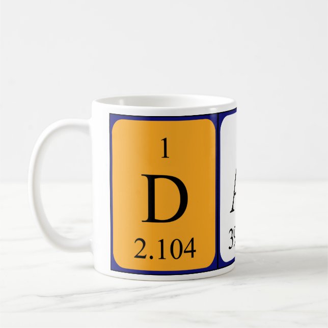 Tasse de nom de table périodique Darla (Gauche)
