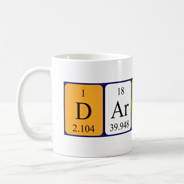 Tasse de nom de table périodique Darwin (Gauche)