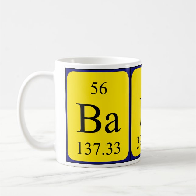 Tasse de nom de table périodique de Baker (Gauche)