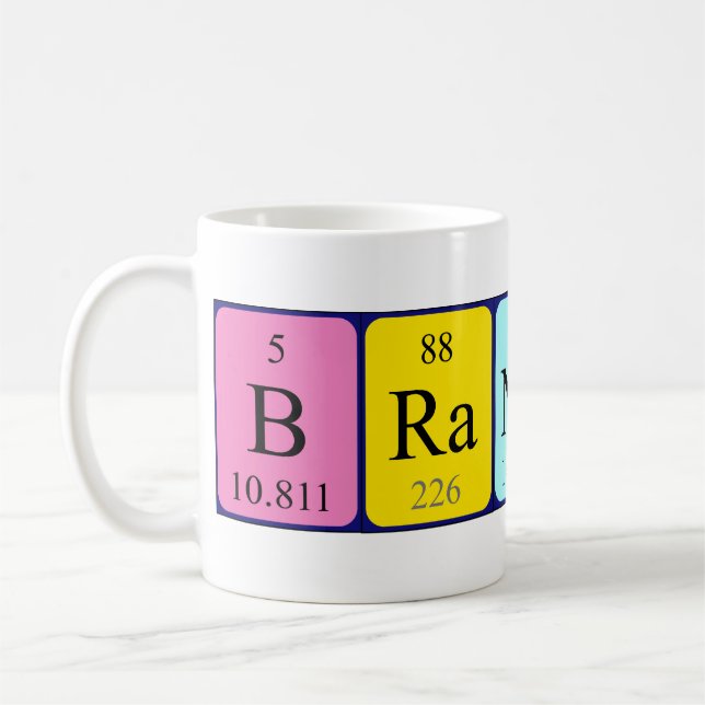 Tasse de nom de table périodique de Brandon (Gauche)