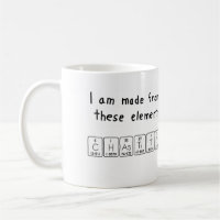 Tasse de nom de table périodique de chasteté