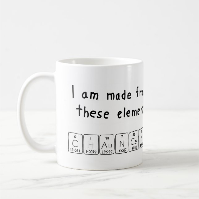 Tasse de nom de table périodique de Chauncey (Gauche)