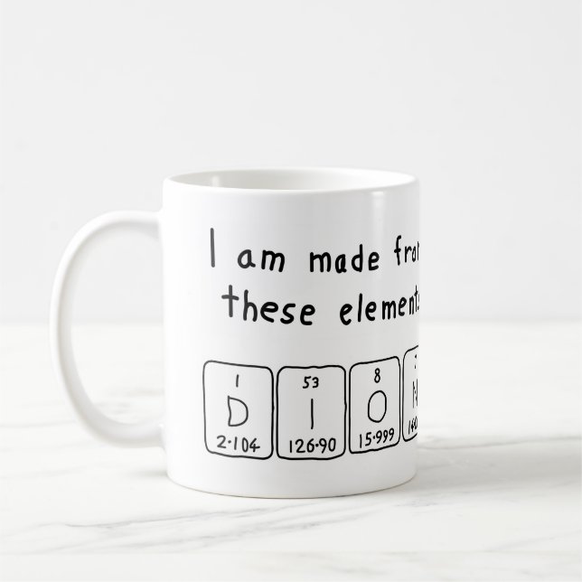 Tasse de nom de table périodique de Dion (Gauche)