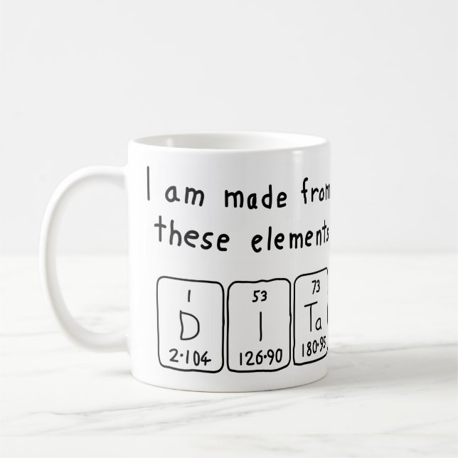 Tasse de nom de table périodique de Dita (Gauche)