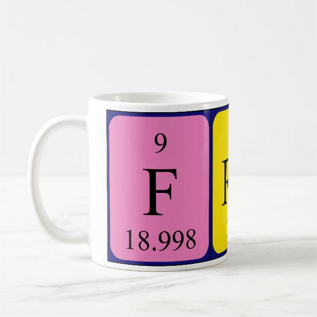 Tasse de nom de table périodique de Fran (Gauche)