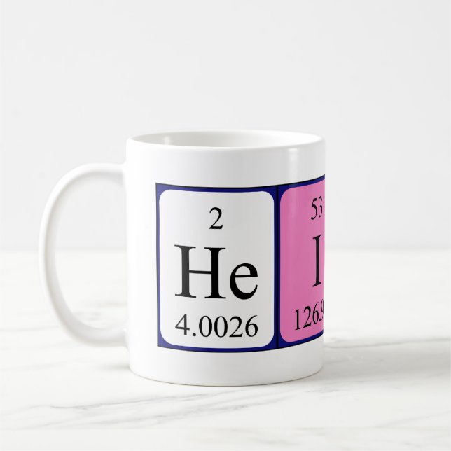 Tasse de nom de table périodique de Heidi (Gauche)