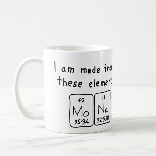 Tasse de nom de table périodique de Mona (Gauche)