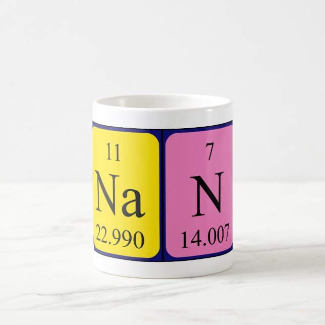Tasse de nom de table périodique de Nan (Centre)