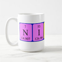 Tasse de nom de table périodique de Nikki