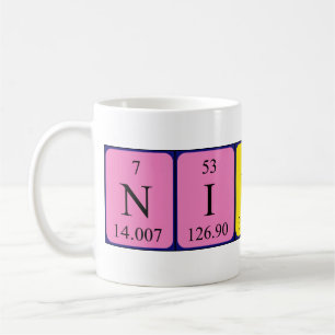 Tasse de nom de table périodique de Niklas