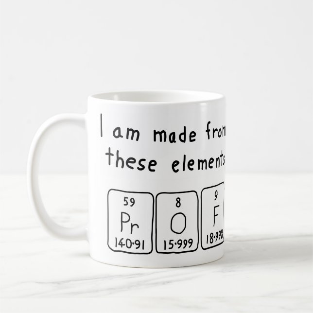 Tasse de nom de table périodique de prof. (Gauche)