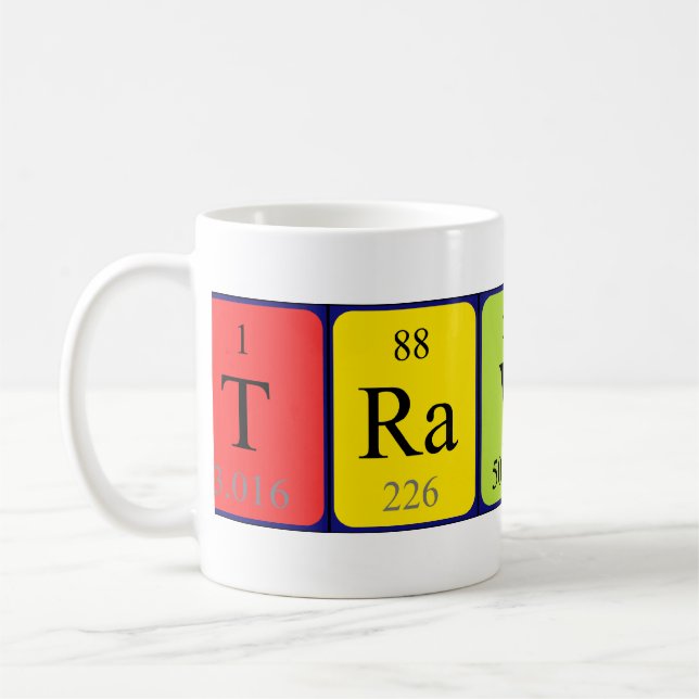 Tasse de nom de table périodique de Travis (Gauche)