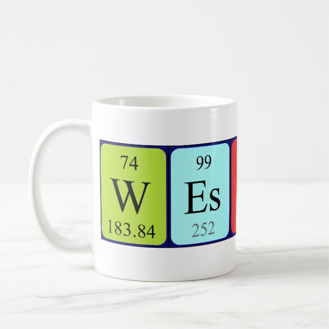 Tasse de nom de table périodique de Weston (Gauche)