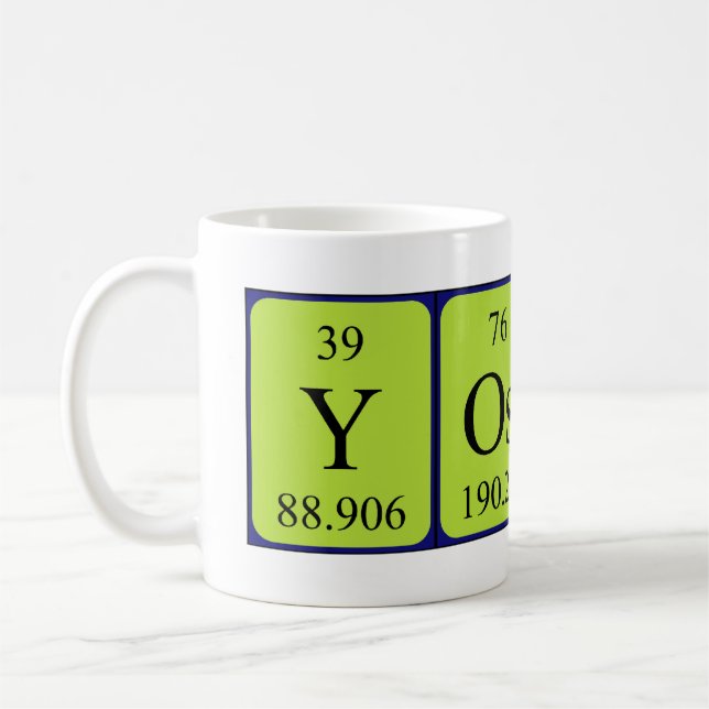 Tasse de nom de table périodique de Yoshi (Gauche)