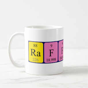 Tasse de nom de table périodique Rafferty