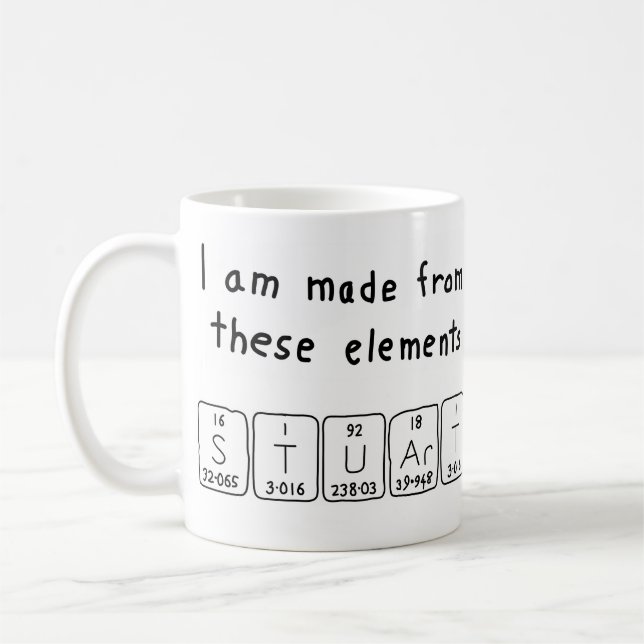 Tasse de nom de table périodique Stuart (Gauche)