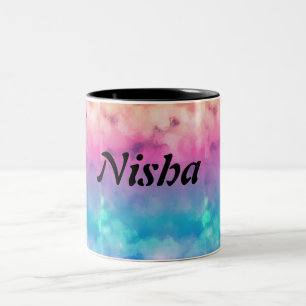 tasse de nom personnalisée aux couleurs pastel omb
