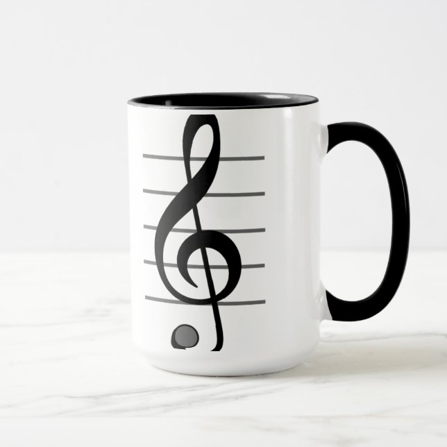 Tasse de note musicale de clef triple (Droite)
