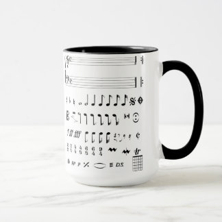 Tasse de notes musicales