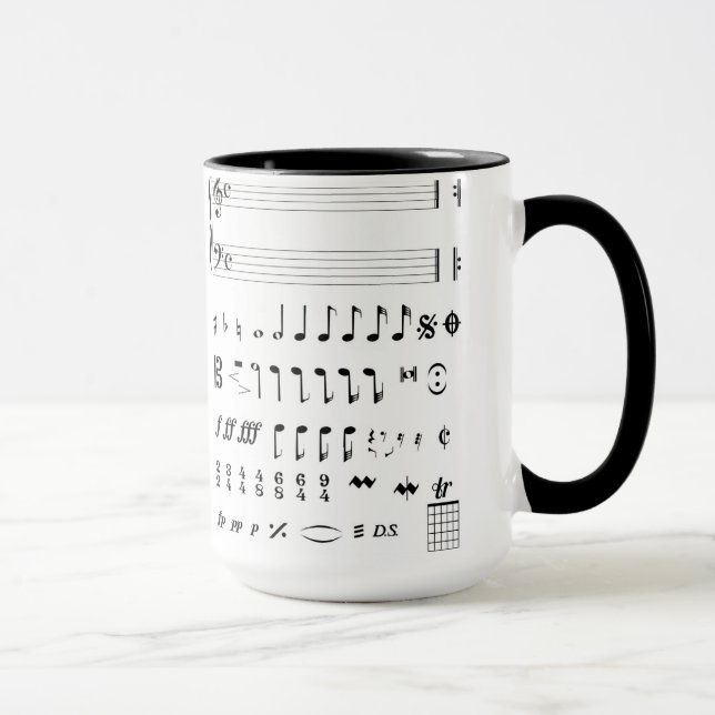 Tasse de notes musicales (Droite)