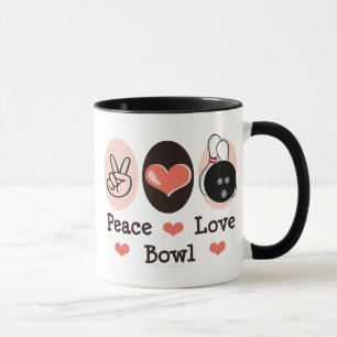 Tasse de nouveauté de cuvette d'amour de paix