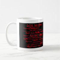 Tasse de nuage de jargon de jeune entreprise