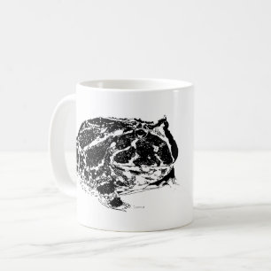 Tasse de Pacman noire et blanche