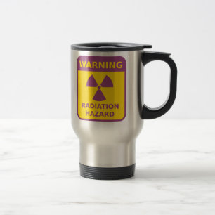 Tasse de panneau d'avertissement de rayonnement