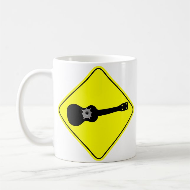 Tasse de panneau routier d'ukulélé (Gauche)