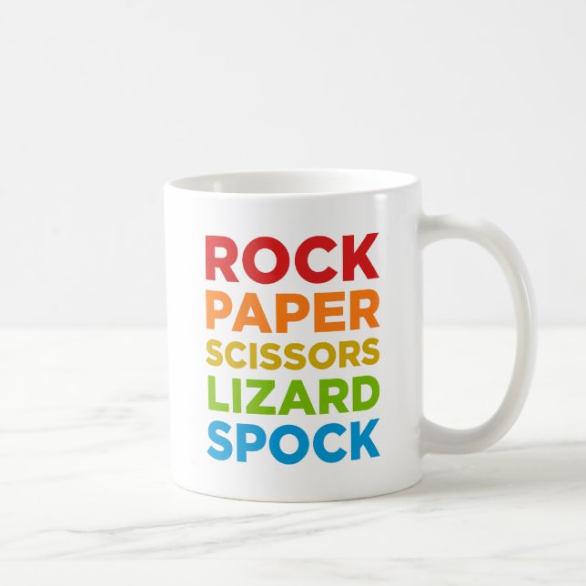 Tasse de papier de Spock de lézard de ciseaux de (Droite)