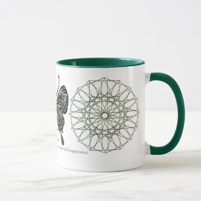 Tasse de papillon de pierre porte-bonheur d'août (Droite)