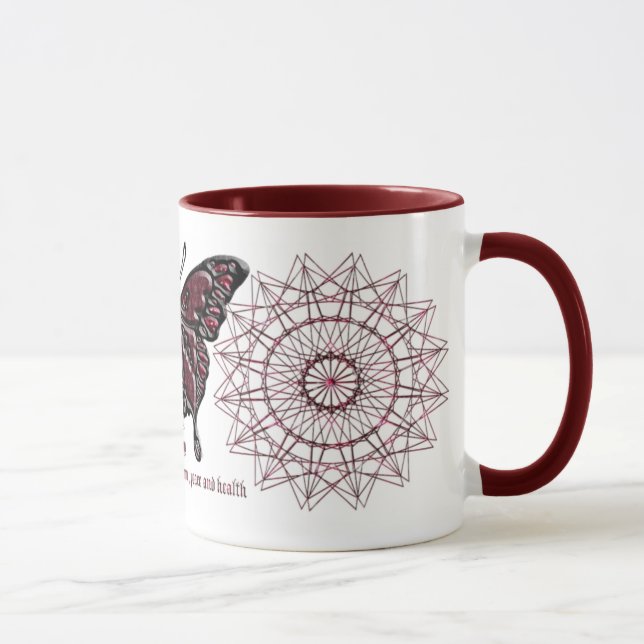 Tasse de papillon de pierre porte-bonheur de (Droite)