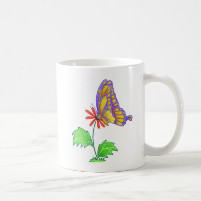 Tasse "de papillon de violette et d'or" (Droite)