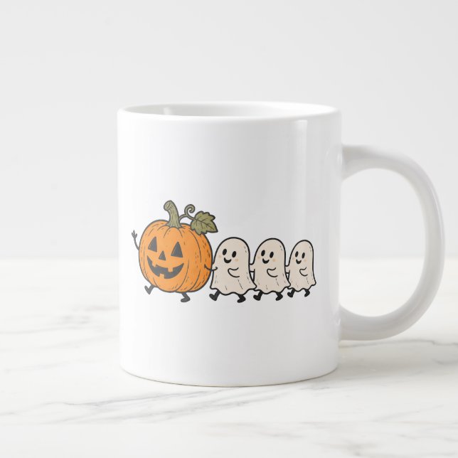 Tasse de parade de fantômes mignons d'Halloween av (Droite)