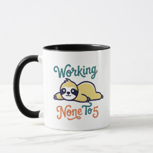 Tasse de paresseux de travail aucun à 5 - Drôle de
