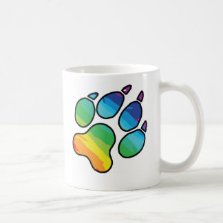 Tasse de patte d'arc-en-ciel